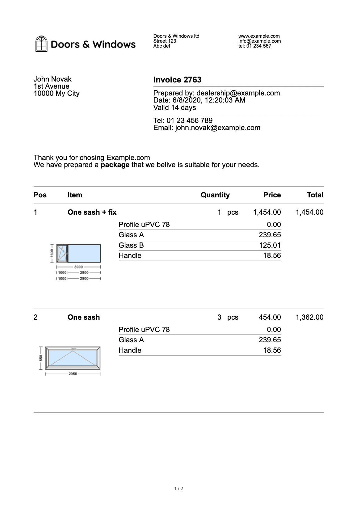 Invoice Windows