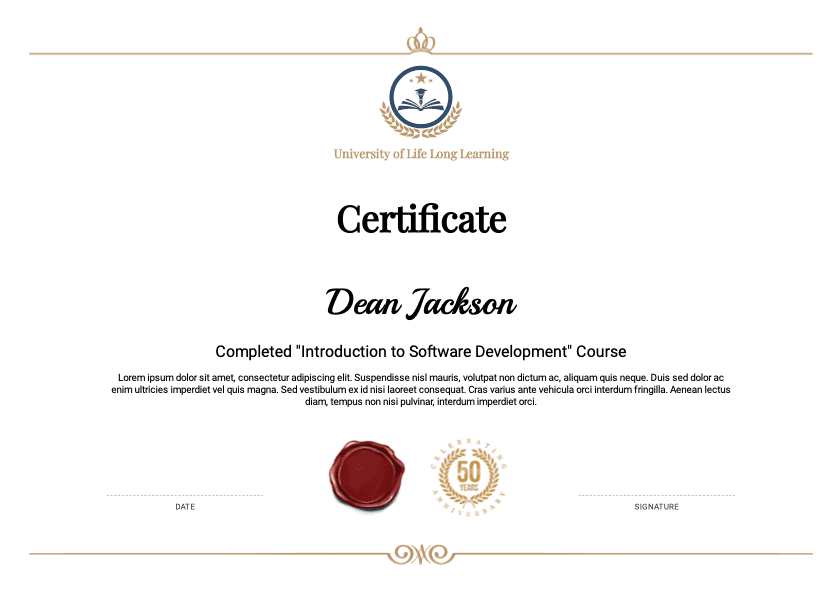 Course Certificate